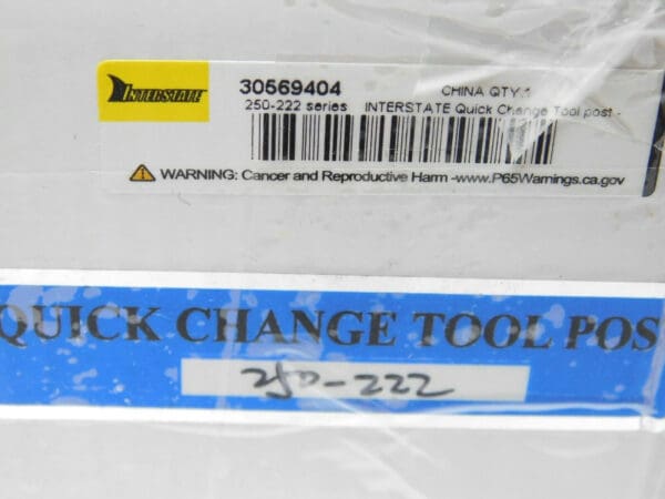 Interstate Quick Change Tool Post 250-222 30569404