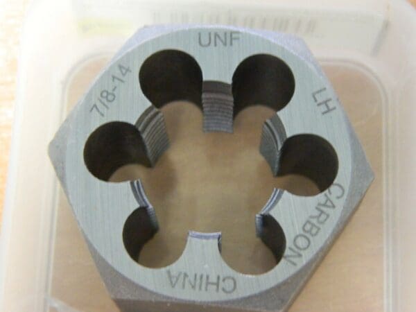 Interstate 7/8-14 UNF Thread, 1-5/8" Hex, Right Hand Thread, Hex Rethreading Die