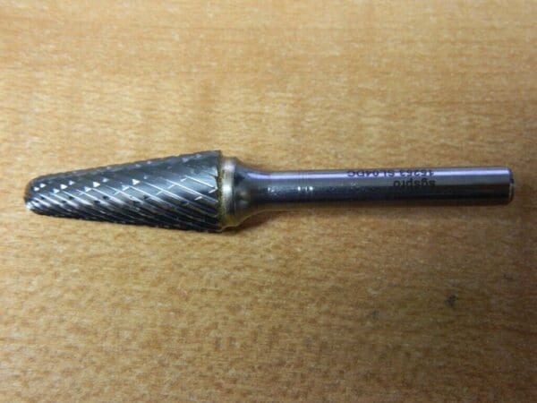 SGS Pro SL-4, 1/2" Cut Diam 1/4" Shank Diam Carbide Double Cut Taper Burr QTY 2