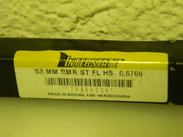 Interstate Chucking Reamer 0.676" HSS 9" OAL 2-1/4" Flute Length 76499334