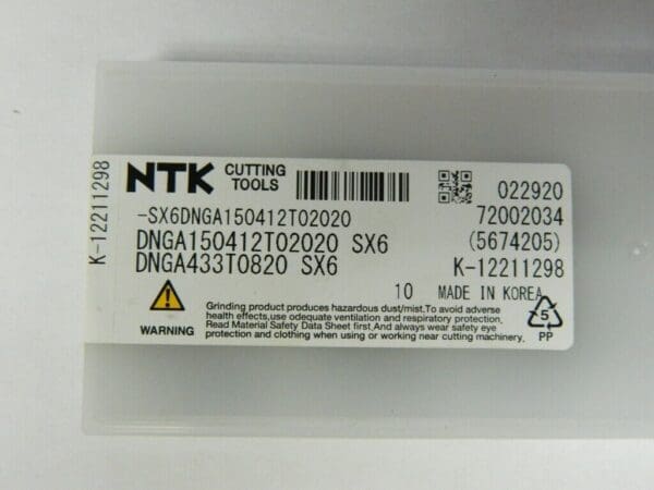 NTK DNGA150412T020 20 SX6 Inserts Pack of 10