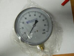 WGTC 4-1/2″ Dial, 1/4 Thread, 0-15 Scale Range, Pressure Gauge