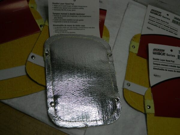 WILSON Double Layer Aluminized Weld-O-Glass Back Hand Welding Pad Qty 6 36680