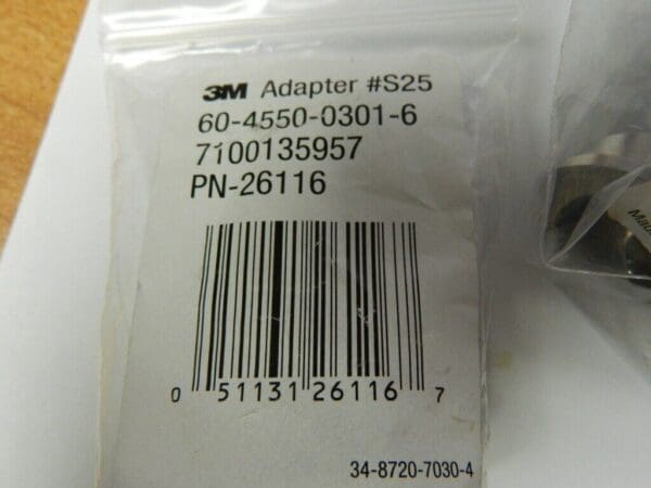 3M PPS Series 2.0 Adapter, 26116, Type S25, 1/4 Female, 19 Thread BSP QTY 4