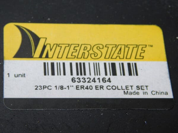 Interstate 23 Piece ER40 Collet Set 1/8" to 1″ x 0.0005″ TIR 63324164