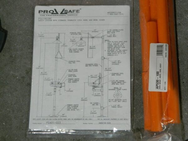 PRO-SAFE Drench shower & Eyewash Station 1-1/4″ Inlet 20 GPM Flow PSG1902BC