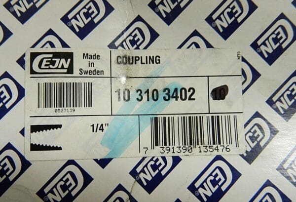 CEJN Pneumatic Venting Couplings 1/4" Female NPT Qty 2 10-310-3402