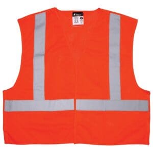 MCR Safety Safety Vest Type R Class 2 Break Away X-Back Qty 42 Size 3X XCL2MO