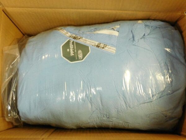 BOX of 25 DuPont ProShield 80 Blue Coveralls w/Boots Large P8122BBULG002500