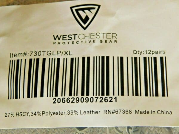 12 PK WestChester PosiGrip Cut/Heat Resistant Leather Palm Gloves XL 730TGLP/XL