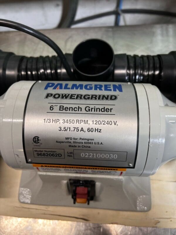 Palmgren Bench Grinder w/ Dust Collection, 6” Wheels, 9682062D PARTS/REPAIR