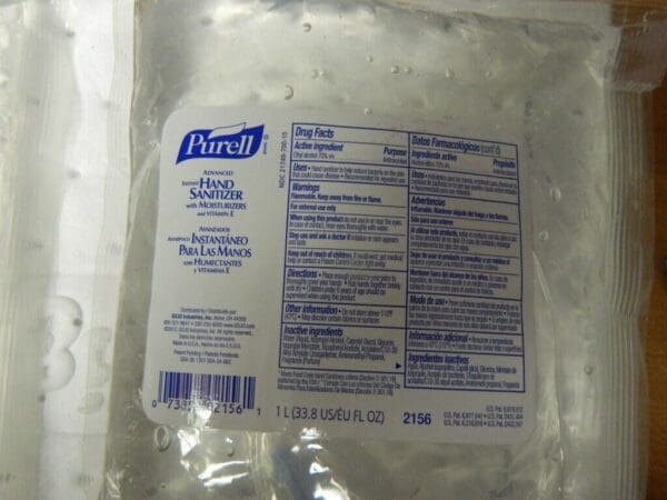 Purell Advanced Ethyl Alcohol Hand Sanitizer 1000 mL Refill Bag QTY 3