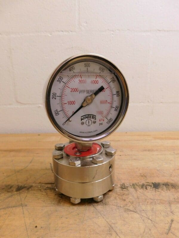 Winters 4" Dial Pressure Gauge Bottom Connection Mount 0-1000 PSI PFP649950956GF