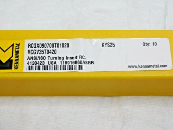 Kennametal Ceramic Turning Inserts 3/8"IC RCGV35T0420 Grade KYS25 Qty 10 4130423