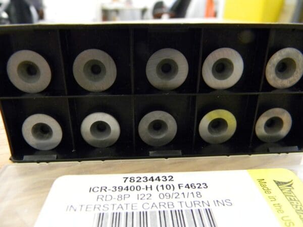 Interstate RD8P I22 Carbide Turning Insert Qty 10 ICR39400H