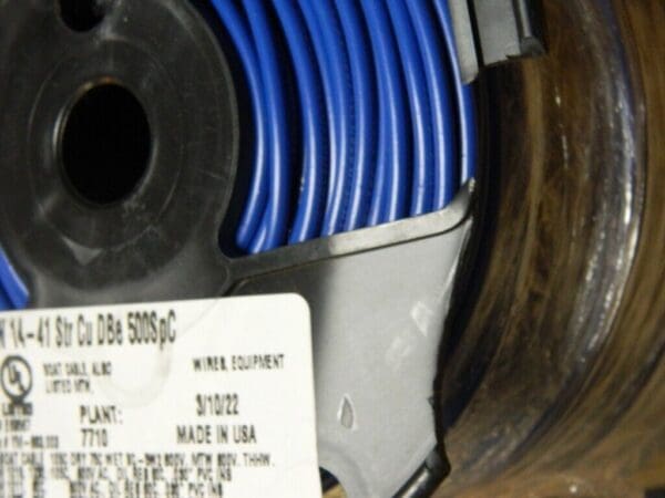 SOUTHWIRE 14 AWG, 41 Strand, Blue Machine Tool Wire