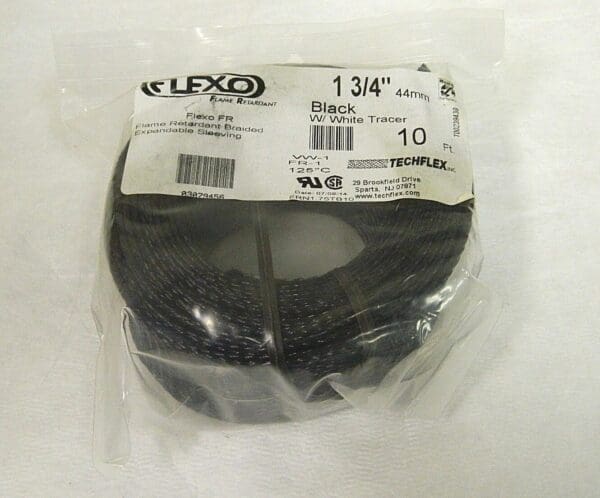 Flexo Flame Retardant Braided Expandable Sleeving 1-3/4" 10 Ft Qty 1 FRN1.75TB10