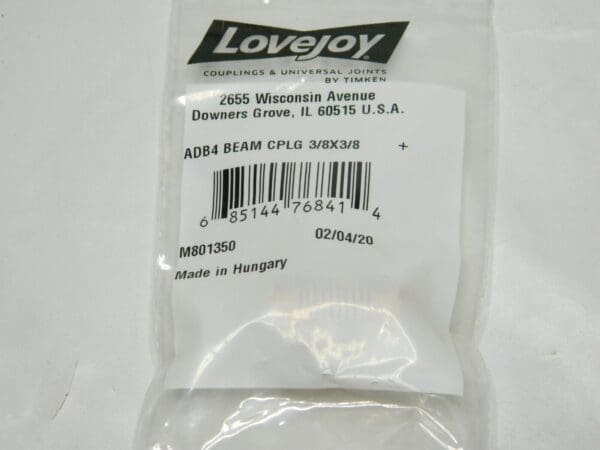 LOVEJOY 3/8″ Max Bore Diam, Flexible Clamp Hub Coupling 68514476841