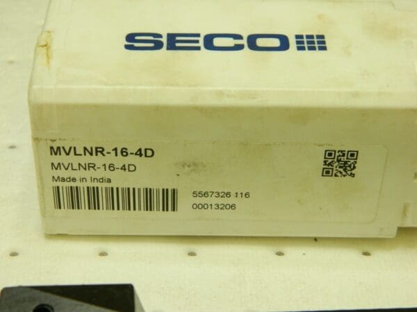 SECO RH MVLN Negative Rake Indexable Turning Toolholder 00013206