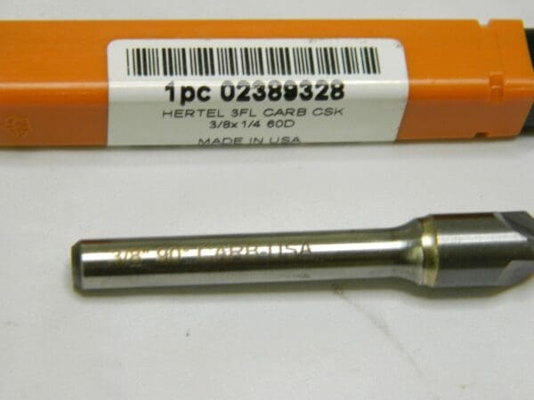 HERTEL SC Countersink 3/8″ Head Diam, 1/4″ Shank Diam, 3 FL 60° 02389328