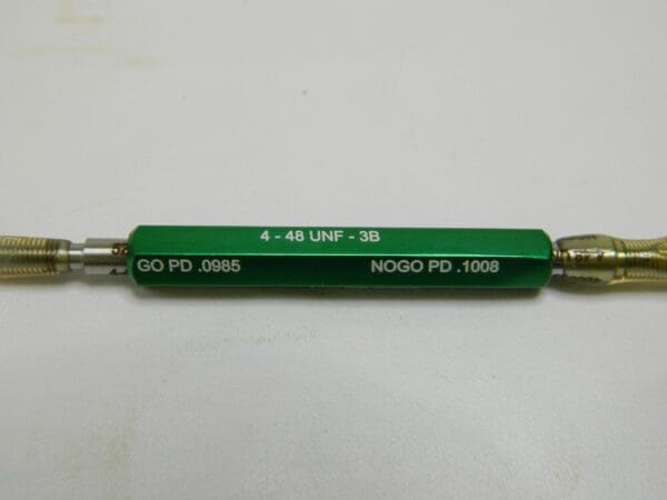 GF GAGE #4-48, Class 3B, Double End Plug Thread Go/No Go Gage 55310890