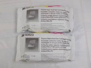 Lot of 2 Pairs 3M Organic Vapor / Acid Gas Cartridge P100 Filter 60923