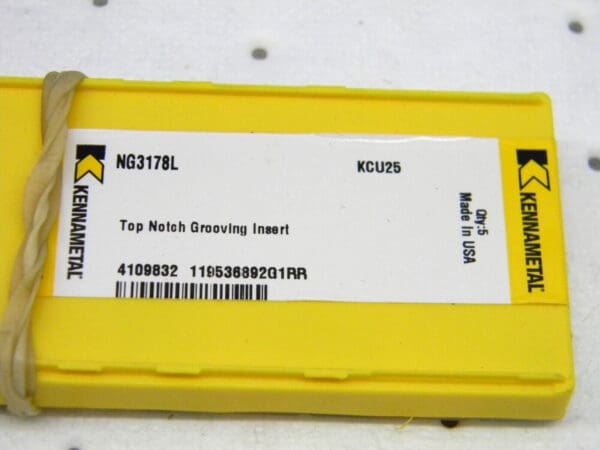 KENNAMETAL Solid Carbide Grooving Inserts NG3178 KCU25 QTY5 4109832