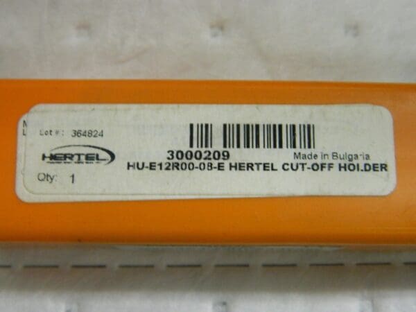 Hertel Indexable Grooving Cutoff Toolholder Right Hand HU-E12r00-08-E 3000209