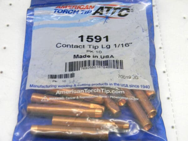 PRO-SOURCE 1/16″ Wire OD, MIG Welder Contact Tips QTY 50 1591