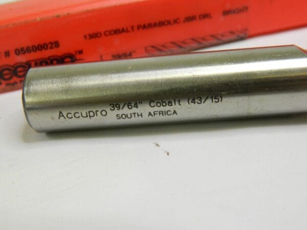 ACCUPRO Jobber Length Drill Bit: 0.6094″ Dia, 130 °, Cobalt 05600028