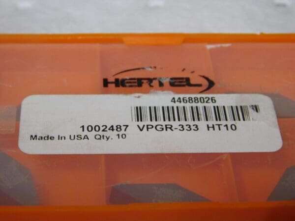 Hertel Carbide Profiling Inserts VPGR-333 Grade-HT10 Uncoated Box of 5 USA