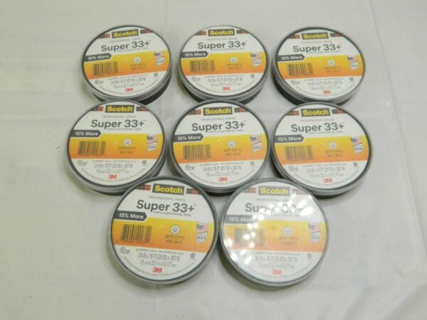 3M 3/4″ x 76' x 7 mil Black Vinyl Electrical Tape Qty 8 BD-21485-10