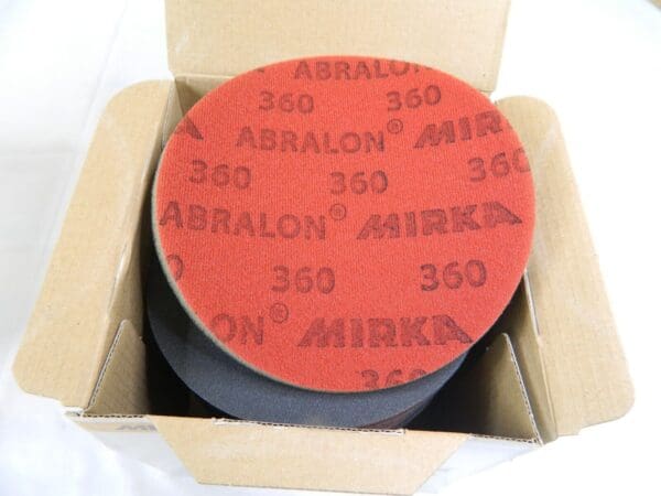 Mirka Abrasives Abralon 6" 360 Grit Silicon Carbide Hook-and-Loop Discs Qty 20