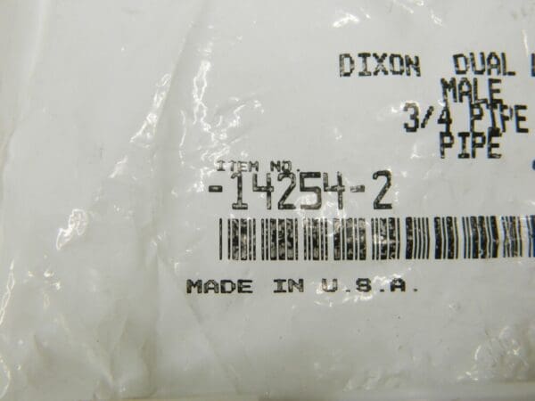 DIXON VALVE & COUPLING 3/4 NPT Pneumatic Hose Plug Qty 3 BD--14254-2