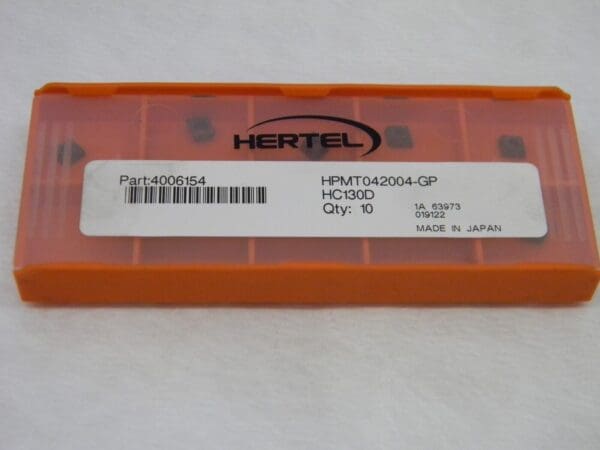 HERTEL Indexable Drill Insert: HPMTGP HP130D, Carbide 4006154