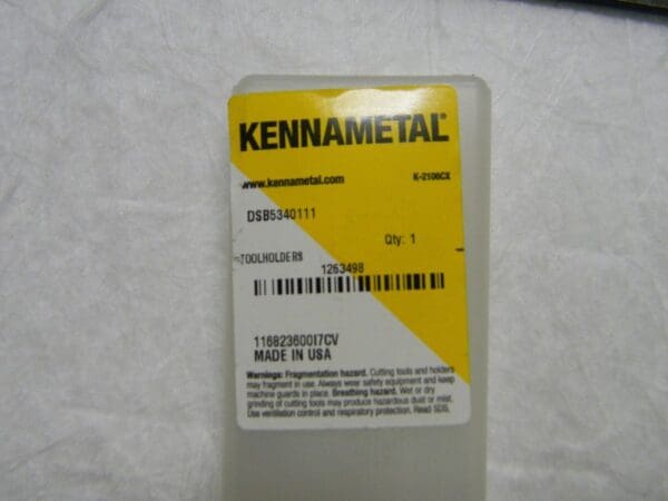 Kennametal Blade OAL Neutral Cut Single End Indexable Cutoff Blade 1263498