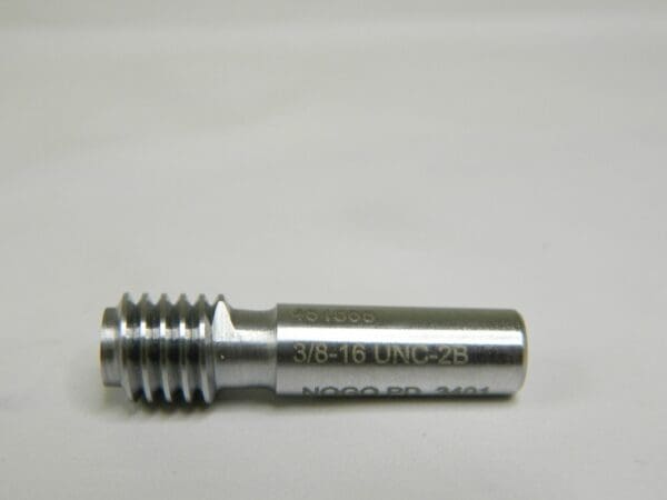 GF GAGE Plug Thread Gage 3/8-16 Thread, 2B Class, Single End, No Go W0375162BNK