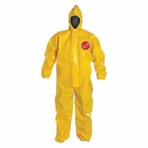 DUPONT Hooded Chemical Resistant CoverallsTychem 9000 2pk BR127TYL2X000200