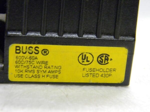 Cooper Bussman AWG 600 V 60 Amp Screw Mount Fuse Block QTY 2 H60060-2CR