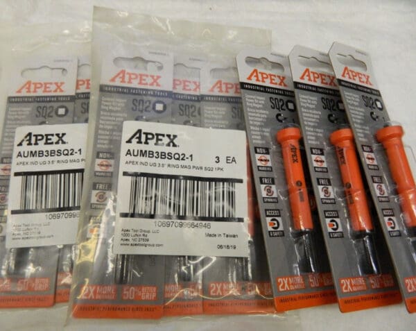 Apex u-GUARD Ring Top Impact Power Bit Square Drive qty 9 AUMB3BSQ2-1 3-1/2"