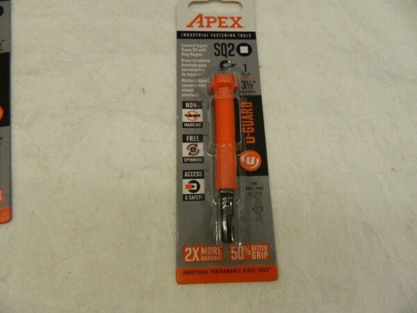 Apex u-GUARD Ring Top Impact Power Bit Square Drive qty 9 AUMB3BSQ2-1 3-1/2"