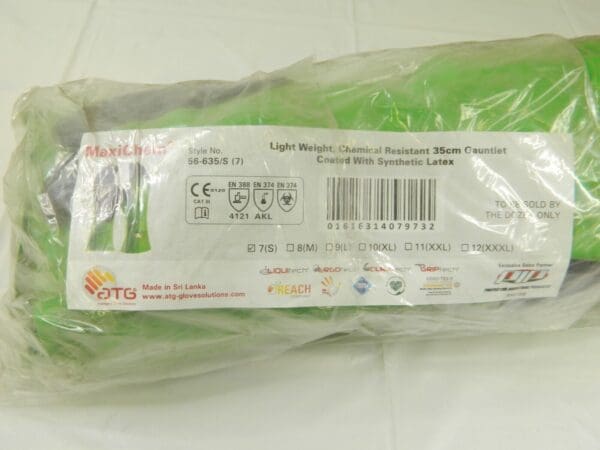 ATG MaxiChem 14" Nitrile Coated Nylon Lycra Chemical Work Glove Qty 12 56-635/S