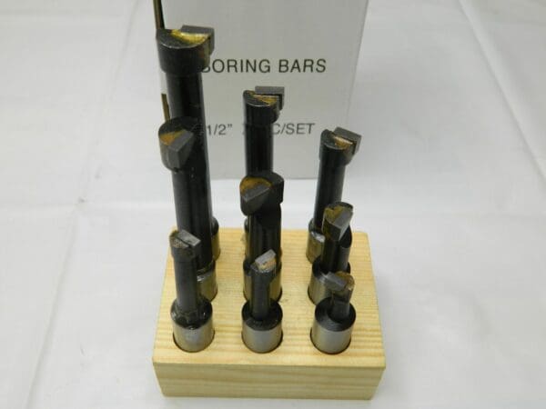 Interstate 9 Pc Boring Bar Set 5/16"-9/16″ Min Diam 3/4"-3″ Max Depth 08054504