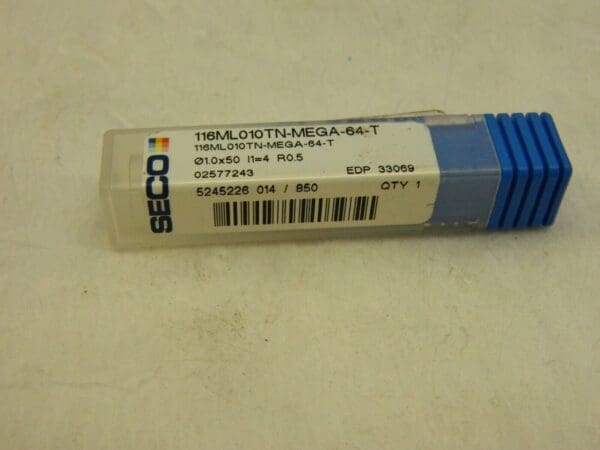 Seco Ball End Mill: 0.0394" Dia 0.0295" LOC 2 Flute Solid Carbide 33069