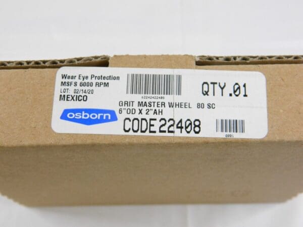 Osborn Abrasive Wheel 6" x 7/8" x 2" 80G Qty 2 22408