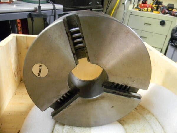 Phase II 10" dia 3-Jaw Self Centering Lathe Chuck Plain Back w/o Jaws 559-115