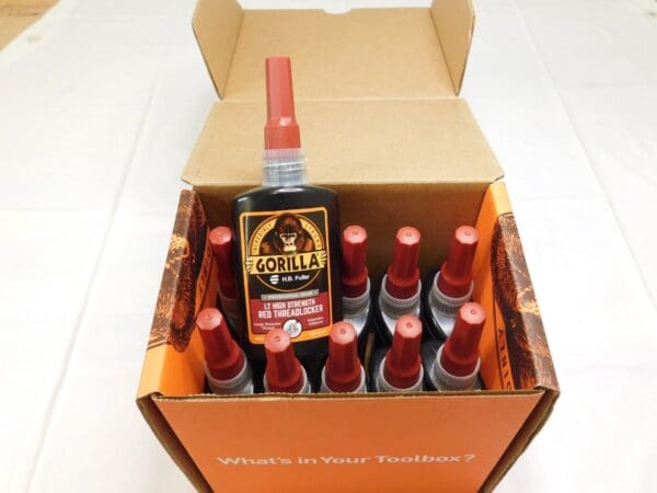 BOX of 10 GorillaPro AT160 LT High Strength Red Threadlocker (50ml) 10008079