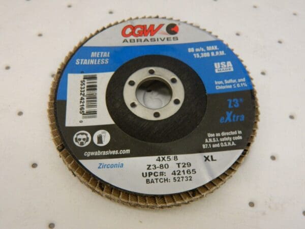 CGW ABRASIVES 10pcs Flap Disc: 5/8″ Hole 80 Grit, Zirconia Alumina Type 29 42165