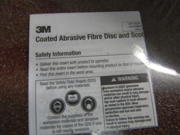 3M 983C COATED CERAMIC BROWN FIBRE DISC 7"x7/8" QTY 25 66901