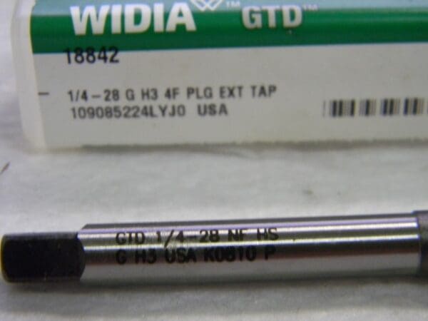 Widia 1/4-28 UNF 4 Fl H3 Bright Finish HSS Hand Extension Tap 2747063